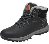 Mishansha Chaussures d'hiver Homme Femme Bottes de Neige Légère Antiderapante Bottines avec Chaude Doublée pour Montantes de Randonnée Trekking Marche, Noir Profond, 45 EU