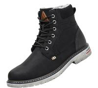 Mishansha Femme Bottes Hiver Randonnée Chaussures Imperméable Bottes de Neige en Plein Air Chaudes Fourrure Bottine, Noir 45
