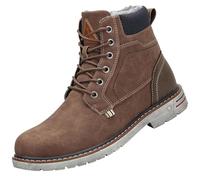 Mishansha Femme Bottes Hiver Randonnée Chaussures Imperméable Bottes de Neige en Plein Air Chaudes Fourrure Bottine, Marron 47