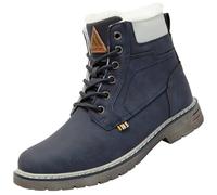 Mishansha Femme Bottes Hiver Randonnée Chaussures Imperméable Bottes de Neige en Plein Air Chaudes Fourrure Bottine, Bleu 36