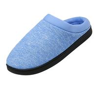 Mishansha Femme d'hiver Chaussons Chaude Peluche Hiver Pantoufles pour Unisexe Anti-dérapante Ultra Léger Chaussures de Maison, Bleu 40