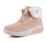 Mishansha Femmes Bottes de Neige Cheville Chaud Boots | Bottines，Fourrure，Impermeable，Antidérapant，pour un Usage Quotidien，Les Voyages，Les Balades