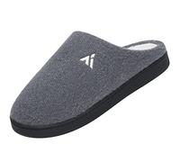 Mishansha Femmes Pantoufles en Feutre Automne Hiver Antidérapante Chaussons D'intérieur Slippers Homme Chauds Chaussons Douces pour la Maison Slip-on, Gris Foncé 46