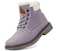 Mishansha Fille Chaussure Hiver Anti-dérapant Botte de Neige pour Enfants Chaussures Randonnée Bottes Violet Gr.28