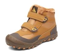 Mishansha Garçon Chaussure en Coton Fille Hiver Chaussure pour Randonnée Chaud Outdoor Bottes Marron 31 EU