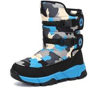 Mishansha Hiver Bottes de Neige Garcon Bottines Garcons Chaudes De Coton Antidérapantes Extérieures Enfant Botte Bleu 32