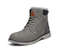 Mishansha Homme Bottes Trekking Chaussures Imperméable Bottes de Neige Chaudes Fourrure Bottines Classique Botte Gris Gr.46