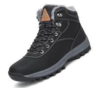 Mishansha Homme Femme Bottes de Neige Hiver Randonnée Chaussures Trekking Imperméable Outdoor Boots Chaudement Chaudes Fourrure Baskets Bottines,New Noir 37 EU