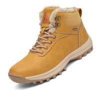 Mishansha Homme Femme Bottes de Neige Hiver Randonnée Chaussures Trekking Imperméable Outdoor Boots Chaudement Chaudes Fourrure Baskets Bottines,Jaune 45 EU