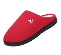 Mishansha Pantoufle Feutre Femmes Mousse Mémoire Doux Confort Chaussons Unisexe d'hiver Intérieur Chaussures Maison Slippers, Slipper Rouge 39