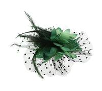MISHITI Femmes De Mariée Maille Arc Plume Perles De Mariage Fascinateur Dot Voile Pince À Cheveux Broche