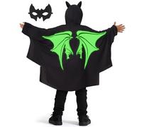 Mishopy Costume Halloween Enfant Chauve Souris Ailes Chauve Souris Enfant Masque Déguisement Garçon Bebe Fille Cadeau Anniversaire Enfants Invites Deguisement Carnaval (M)