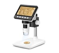Misilmp Microscopes Numérique pour Adulte/Enfant, 4.3" USB Microscope Numériques Portatifs 1000X Caméra Microscope Loupe Vidéo Électronique avec 8 LED Lumière, Vue PC, Compatible avec MacOS Windows.