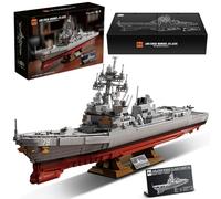 MISINI M7021 Arleigh Burke-Class Destroyeur 1:200 Jeu de blocs de construction 3601 pièces Modèle de vaisseau de guerre USN, grand bateau de bataille MOC, jouet cadeau pour les amateurs militaires et