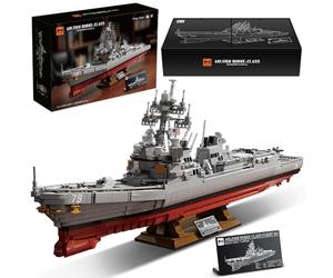 MISINI M7021 Arleigh Burke-Class Destroyeur 1:200 Jeu de blocs de construction 3601 pièces Modèle de vaisseau de guerre USN, grand bateau de bataille MOC, jouet cadeau pour les amateurs militaires et