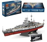 MISINI Technik FC4201 Bismarck Battleship allemand, 2081 PCs/MOC grand navire de guerre militaire allemand modèle de bataille pour adulte