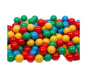 MISIOO 500x Balle pour Piscine à Balle - Multicolore Billes Enfant - Jouet Bebe - Balle Ø 6 cm - Balles en Plastique fabriquées à 100% en LDPE - Rouge/Vert/Bleu/Jaune