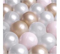 MISIOO Balles pour piscine à balles 600 pièces - Balles Ø 6 cm - Balles en plastique 100% LDPE - Rose clair/perles/or - Parfaites pour jouer en toute sécurité dans la chambre d'enfant