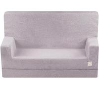 MISIOO Canapé de jeu pour enfants avec accoudoirs - Canapé pour enfants - Canapé Lit - Facile à nettoyer - Portable et léger pour la chambre d'enfant - Boucle - Gris