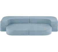 MISIOO Canapé de jeu pour enfants - Set de blocs de construction en mousse pour enfants 125 x 170 cm - Canapé polyvalent pour enfants en velours côtelé doux - Velours côtelé - Bleu