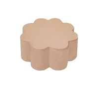 MISIOO Fleuri Pouf Enfant - Pouffe en Mousse - Velours Pouf - Meubles de Chambre d'enfant - Elégant Pouf Chambre - Fauteuil Bebe - 54 x 54 x 25 cm - Or