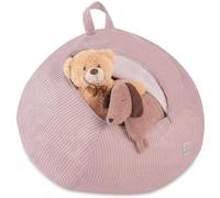 MISIOO Housse de pouf pour enfants - En velours côtelé - Lavable - Avec fermeture éclair - Pour chambre d'enfant - Beige