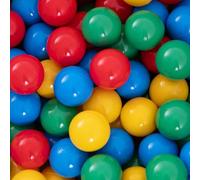 MISIOO Lot de 1100 balles pour piscine à balles - Multicolore - Diamètre 6 cm - Balles en plastique fabriquées en 100 % polyéthylène basse densité - Jouet pour bébé - Rouge/vert/bleu/jaune