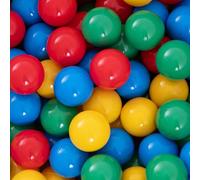 MISIOO Lot de 300 balles pour Piscine à balles - Multicolore - Diamètre 6 cm - Balles en Plastique 100% polyéthylène Basse densité - Rouge/Vert/Bleu/Jaune - Idéal pour Jouer en Toute sécurité et