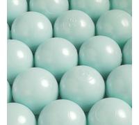 MISIOO Lot de 50 adorables balles de piscine de 6 cm, en plastique sûr, non toxique, résistantes à l'écrasement, couleur menthe, jouets pour bébé à partir de 1 an