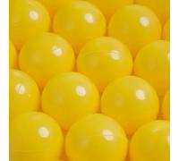 MISIOO Lot de 50 balles jaunes pour piscine à balles - Sûres, non toxiques et incassables - Parfait comme jouet pour bébé à partir de 1 an - Amusant pour les enfants dans la piscine à balles - Marque