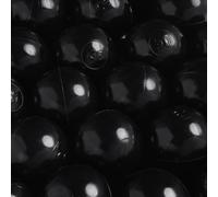 MISIOO Lot de 50 balles pour piscine à balles - Jouet pour bébé à partir de 1 an - Balles de 6 cm - En plastique sûr et non toxique - Résistantes à l'écrasement - Couleur : noir