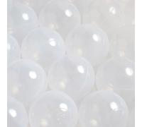 MISIOO Lot de 50 balles transparentes de 6 cm pour piscine à balles, jouets pour bébé sûrs et non toxiques, jouets pour bébé à partir de 1 an, sans danger pour les enfants et incassables pour s'amuser