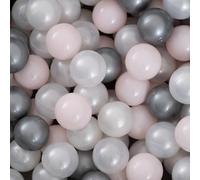 MISIOO Lot de 600 balles pour Piscine à balles - 6 cm - Rose - Perle - Argent - Balles Souples et Non Toxiques - Jouet pour bébé - Grande quantité pour Un Plaisir sans Fin et Un complément idéal à