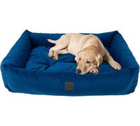 MISIOO Pet Zen Lit pour chiens de taille moyenne 95x75 cm - Lit pour chien lavable - Coussin confortable pour chiens de taille moyenne - Parfait pour les races moyennes Bleu