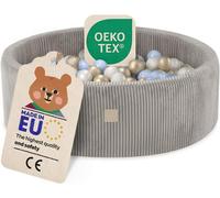 MISIOO Piscine à balles avec remplissage en mousse - 90x30cm - 200 balles pour piscine à balles - Balles de haute qualité pour piscine à balles pour enfants - Jouet doux et sûr