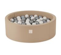 MISIOO Piscine à balles conviviale pour bébé à partir de 1 an - Piscine ronde en velours avec 200 balles - Parfait pour les enfants - 90 x 30 cm - Amusant pour les petits - Design sûr