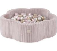 MISIOO Piscine à balles Fleur/Nuage pour bébés et enfants - 95x30cm - Tissu de haute qualité - Piscine à balles bébé dès 1 an - 200 balles