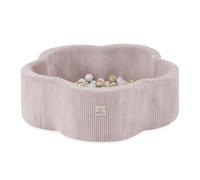 MISIOO Piscine à balles, motif fleur/nuage, pour bébés et enfants, 95 x 30 cm, tissu de qualité supérieure, piscine à balles, pour bébé à partir de 1 an, 200 balles, parfaite pour les tout-petits et