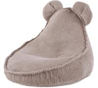 MISIOO Pouf Enfants - Big Bag Bean Bag - Lavable - - Construction stable et souple - Matériau velours côtelé - 68x45 cm - Beige