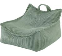 MISIOO Pouf Enfants - Grand Pouf - Big Bag pour Enfants - Matériel en velours côtelé - 77x67x50 cm - Tissu lavable - Poignée pour un transport facile - Olive