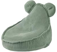MISIOO Pouf Enfants - Lavable - Qualité Premium - Construction solide et souple - Matériau velours côtelé - 68x45 cm - Parfait pour la chambre d'enfant - Olive
