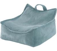 MISIOO Pouf pour enfants - Puffy Square - Fauteuil pour enfants - Pouf en velours côtelé - Idéal pour la chambre d'enfant - Facile à laver - Bleu