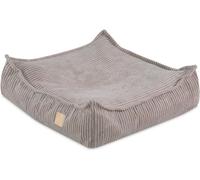 MISIOO Premium Coussin de sol 60x60x20 cm - Pouf enfants pour la chambre d'enfant Meubles avec remplissage de pouf - parfait pour jouer - Cordon - Beige