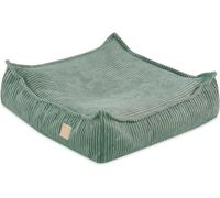 MISIOO Premium Coussin de sol 60x60x20 cm - Pouf enfants pour la chambre d'enfant Meubles avec remplissage de pouf - parfait pour jouer - Cordon - Vert