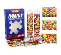 MISITU Lot de 3 mini puzzles de 150 pièces pour adultes - Mignon - Puzzle de voyage pour décoration de la maison