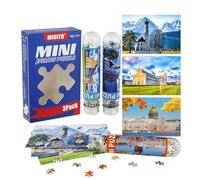 MISITU Lot de 3 mini puzzles de 150 pièces pour adultes - Tour penchée de Pise - Puzzle de voyage comme décoration d'intérieur