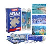 MISITU Lot de 3 mini puzzles de 150 pièces pour adultes - Vue sur la neige, plage - Puzzle portable pour le voyage