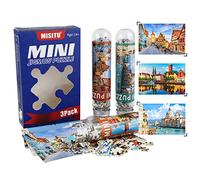 MISITU Lot de 3 mini puzzles de 150 pièces pour adultes - Vue sur Venise - Puzzle de voyage pour décoration de la maison