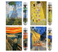 MISITU Lot de 4 mini puzzles de 150 pièces pour adultes Art Peinture à l'huile Puzzle de voyage comme décoration de la maison
