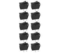Miskall 10 pièces Interrupteur à 2 Broches à Bascule Marche/arrêt 2 Positions KCD3 Accessoires ménagers Interrupteur à Bascule Terminal en Argent